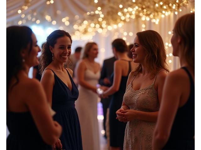 Charity gala with people mingling