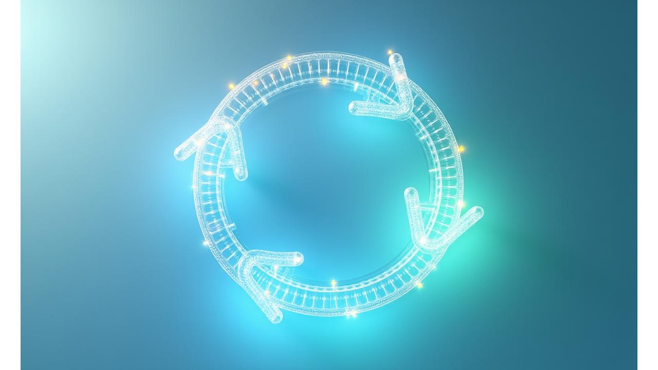 Illustration of a smooth, interconnected circular workflow, symbolizing a hassle-free and efficient booking process.